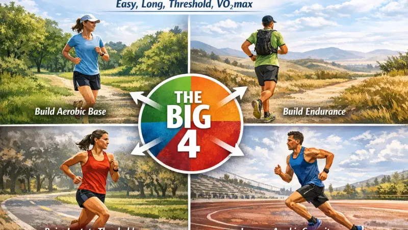 The Only 4 Workout Types You Need (Easy, Long, Threshold, VO₂max) — Explained