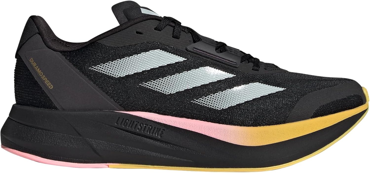 Adidas Duramo Speed budget road running shoe in side view