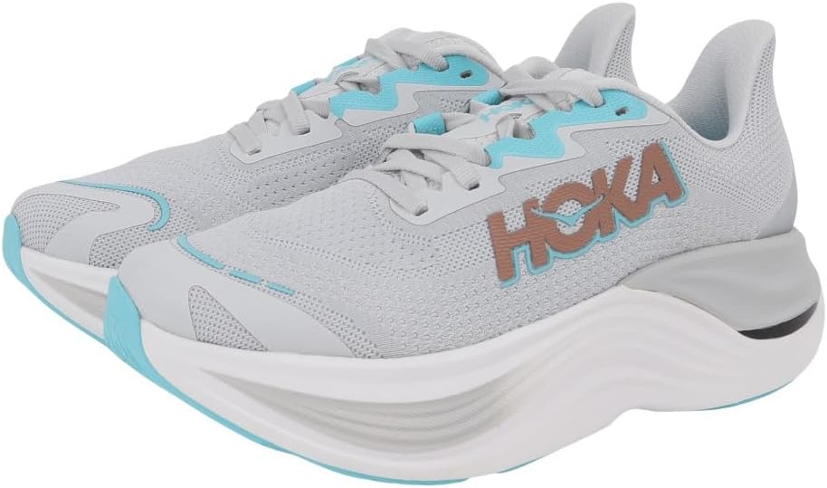 HOKA Skyward X maximum-cushion plated road trainer in side view