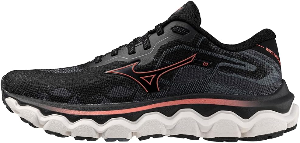 Mizuno Wave Horizon 7 stability running shoe shown from the lateral side