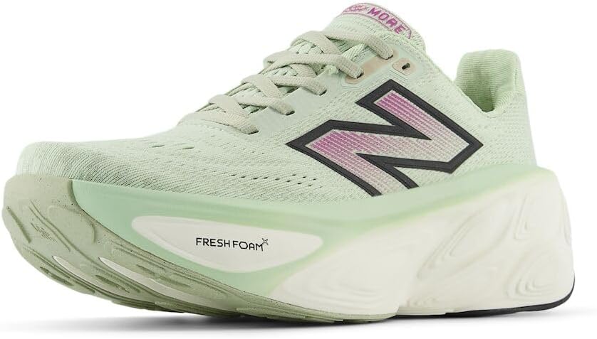 New Balance Fresh Foam X More v5 max-cushion road running shoe shown from the lateral side