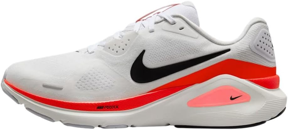 Nike Structure Plus supportive road running shoe shown from the lateral side with a tall dual-foam midsole