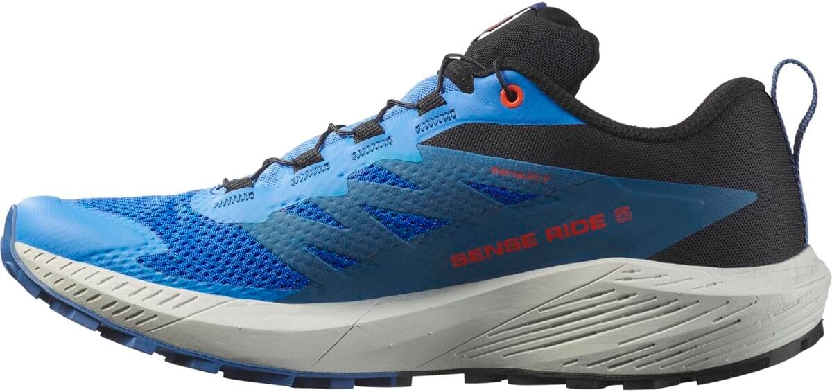 Salomon Sense Ride 5 all-round trail running shoe in side view