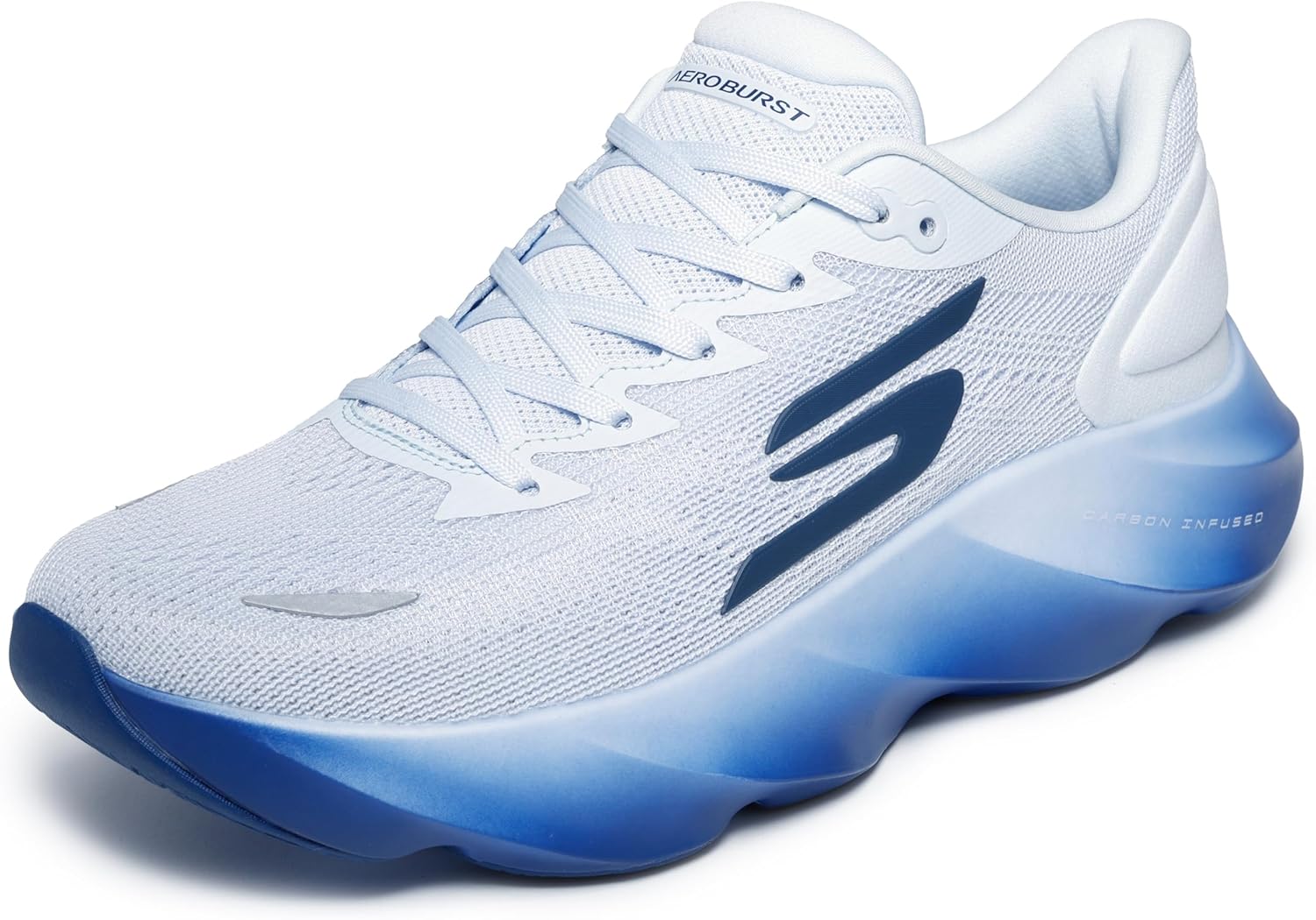 Skechers Aero Burst maximum-cushion road running shoe with a thick dual-density midsole