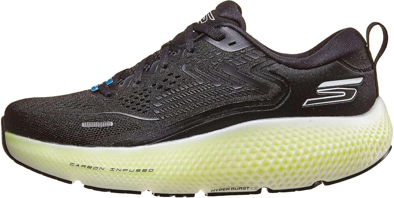 Blue Skechers GO RUN Max Road 6 road running shoe in side view