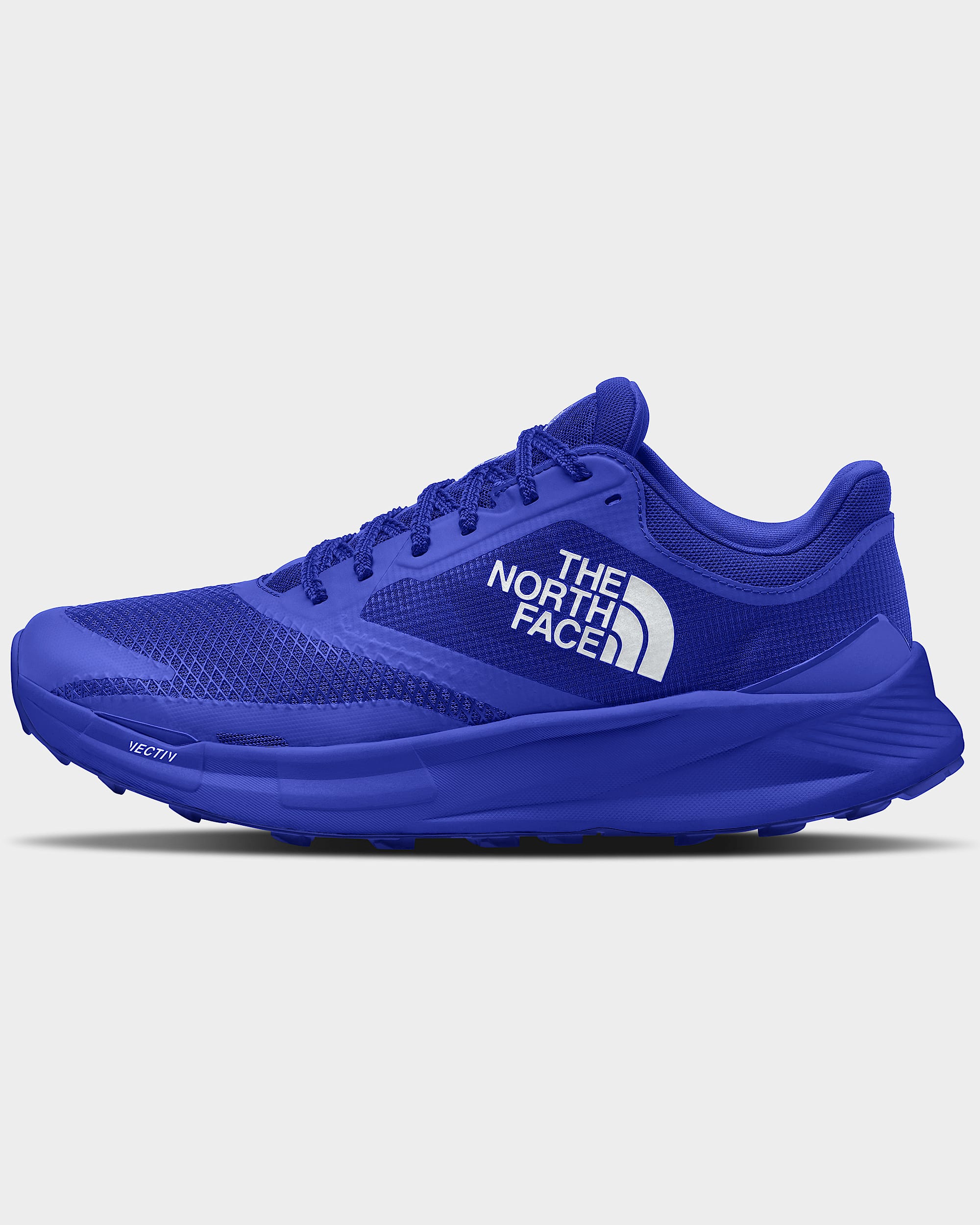 Blue The North Face VECTIV Enduris 3 trail shoe shown in lateral profile